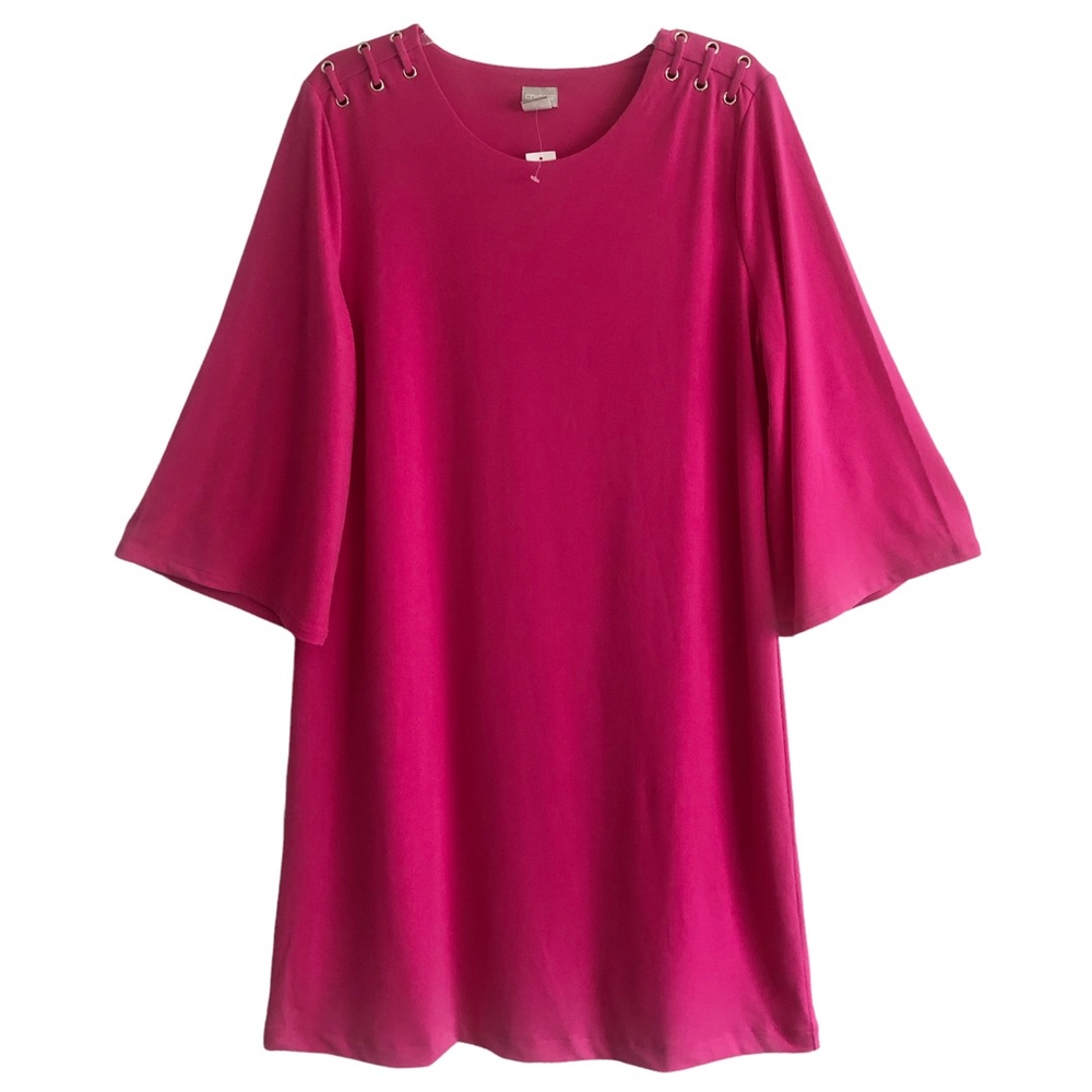 NEW Chico’s Grommet Detail Summer Berry Short Dress 12